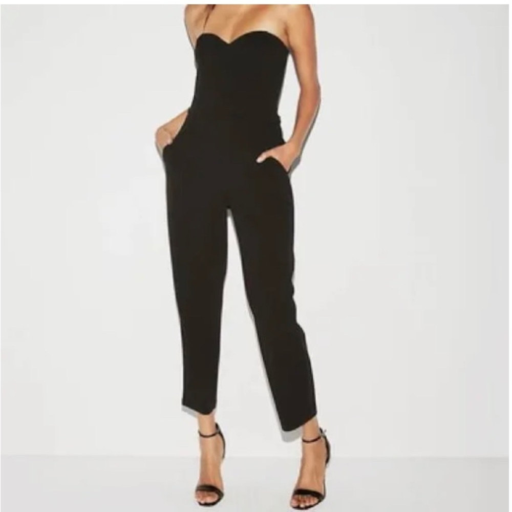 Express Strapless Sweetheart Neckline Jumpsuit